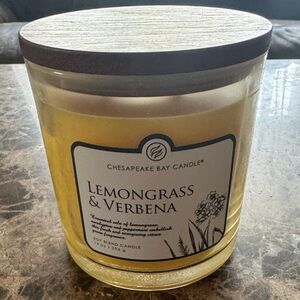 Chesapeake Bay Lemongrass & Verbena Candle - Yellow and Brown
